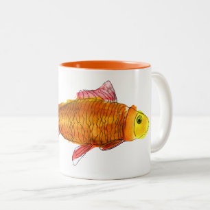 Tasse 2 Couleurs Belle comète de poisson rouge illustration de pop 