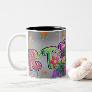 Tasse 2 Couleurs Belle couleur Art d'anniversaire Imprimer