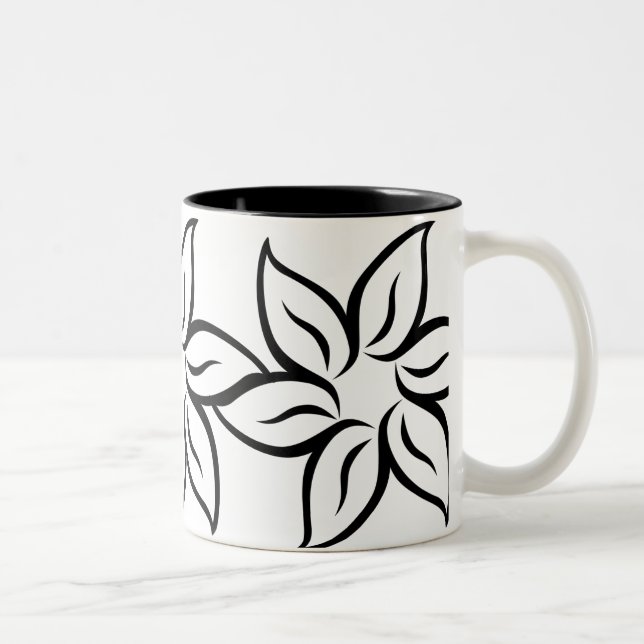 Tasse 2 Couleurs Belle Coupe aux fleurs (Droit)