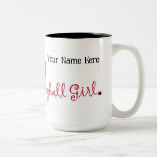 Tasse 2 Couleurs Belle fille de volley-ball personnalisée
