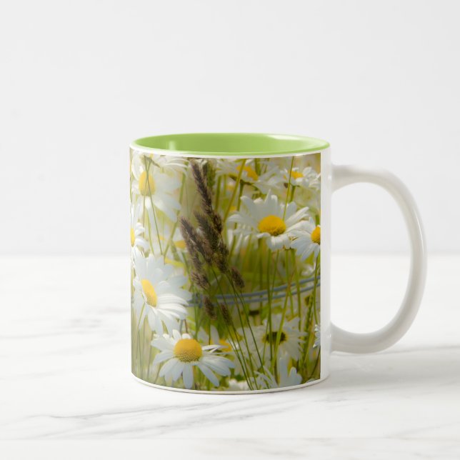 Tasse 2 Couleurs Belle grosse salade de marguerites (Droit)