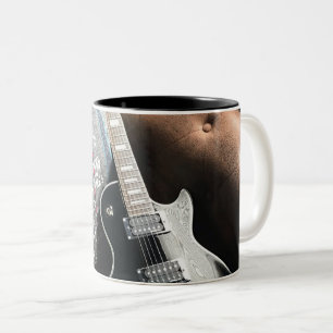 Tasse 2 Couleurs Belle guitare acoustique