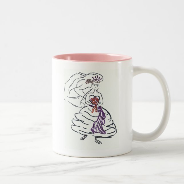 Tasse 2 Couleurs Belle Mariée (Droit)