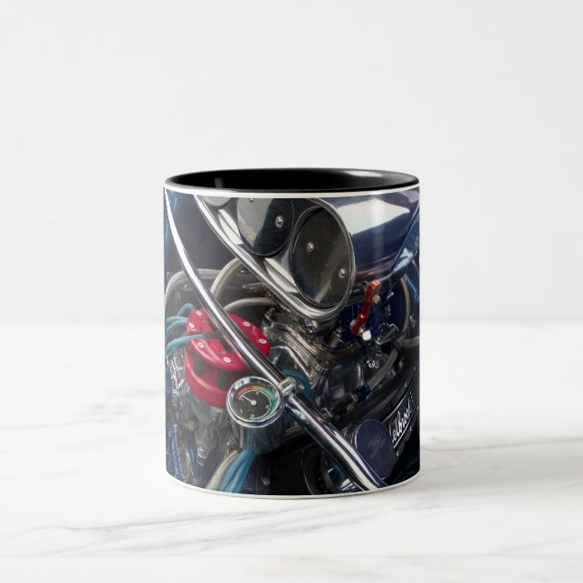 Tasse 2 Couleurs Belle moto pour auto propre (Centre)