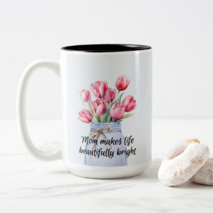 Tasse 2 Couleurs Belle Tulipe pour la fête des mères