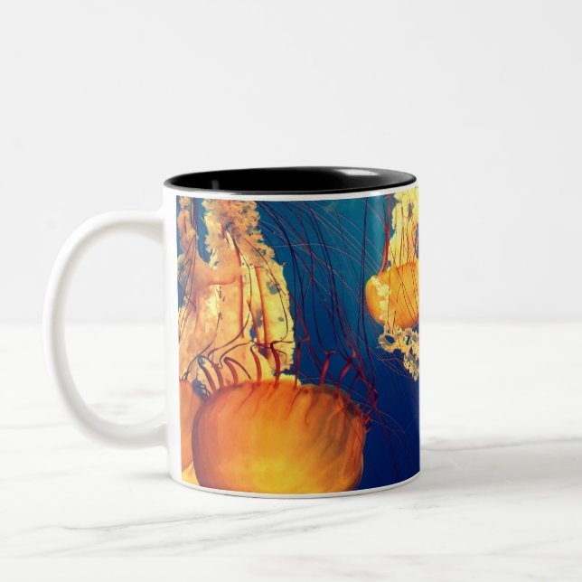 Tasse 2 Couleurs Belle Vie Marine : Jellyfish or (Gauche)