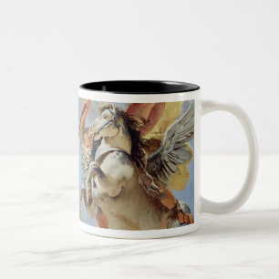 Tasse 2 Couleurs Bellerophon, Pegasus de monte, massacrant les
