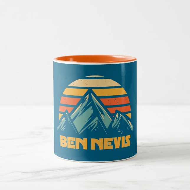 Tasse 2 Couleurs Ben Nevis Retro Turquoise (Centre)
