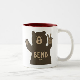 Tasse 2 Couleurs Bend Oregon Ours de la paix