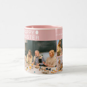 Tasse 2 Couleurs Bénédiction de Pâques Famille Moderne Élégante 3 p
