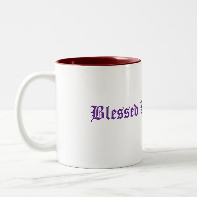 Tasse 2 Couleurs Béni soit Fruit grossesse enceinte bébé shower (Gauche)