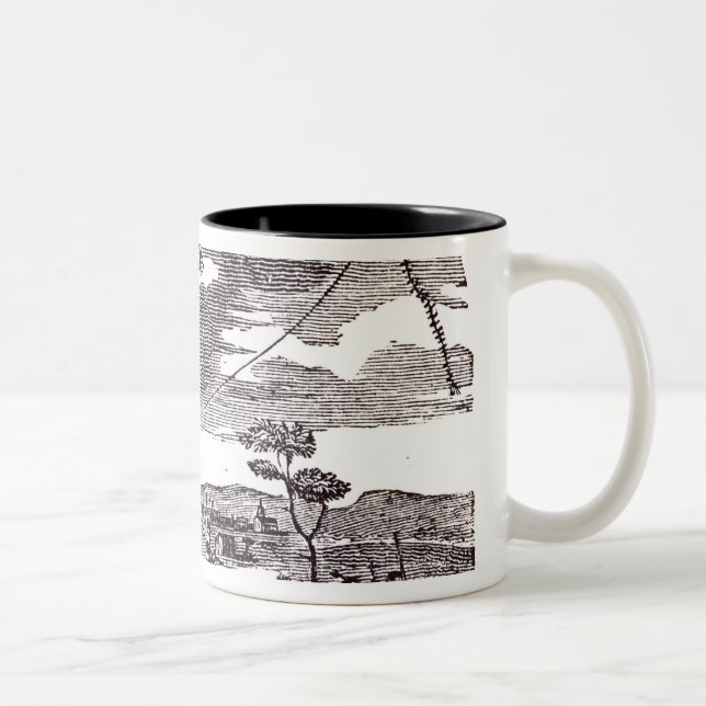 Tasse 2 Couleurs Benjamin Franklin entreprend son expérience de (Droit)