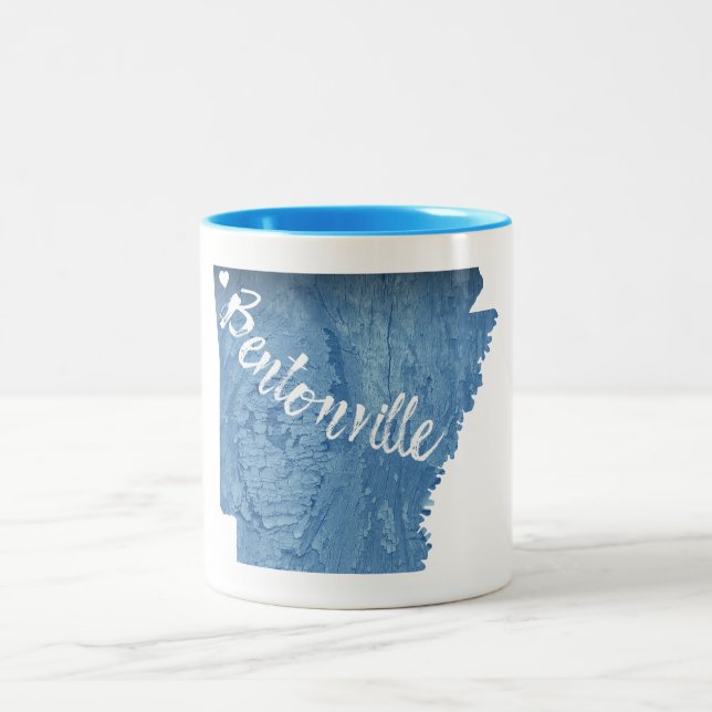 Tasse 2 Couleurs Bentonville Arkansas Grain de bois (Centre)