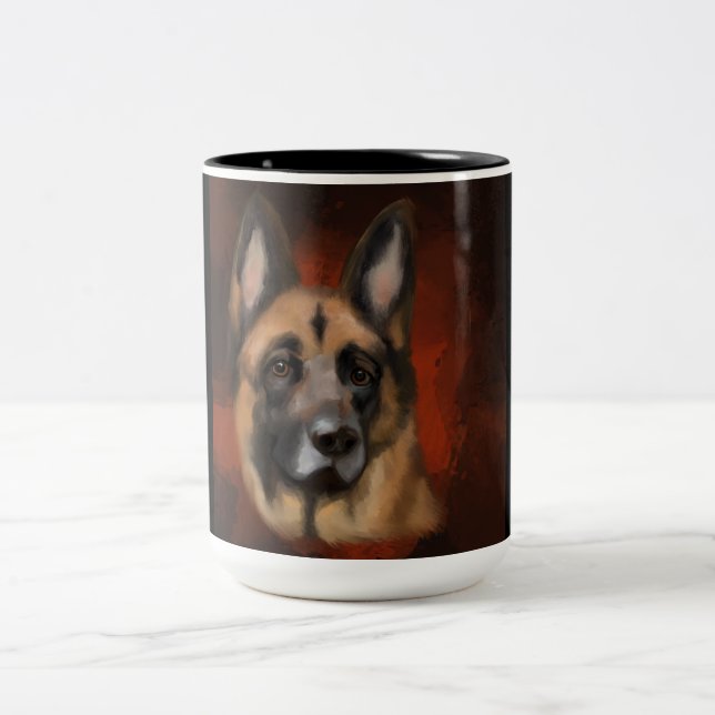 TASSE 2 COULEURS BERGER ALLEMAND   (Centre)