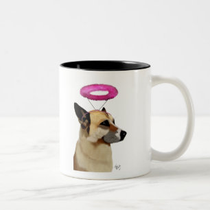 Tasse 2 Couleurs Berger Allemand Avec Halo Rose