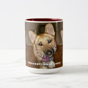 Tasse 2 Couleurs Berger allemand noir bronze Motif inconditionnel