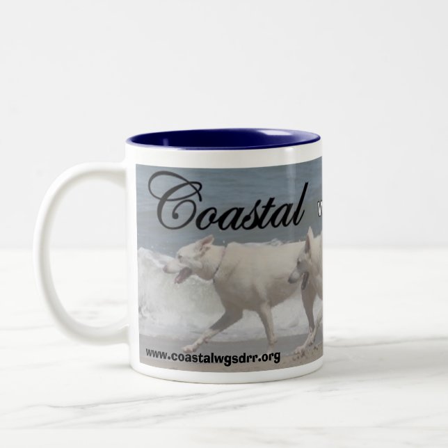Tasse 2 Couleurs Bergers allemands blancs (Gauche)