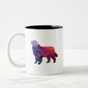Tasse 2 Couleurs Bernese Mountain Dog Geo Silhouette Purple