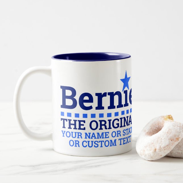 Tasse 2 Couleurs Bernie l'élection présidentielle faite sur (Avec donut)