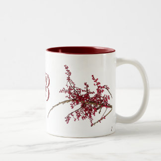 Tasse 2 Couleurs Berries rouges sur la branche d'arbre dormant