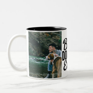 Tasse 2 Couleurs Best Chien Papa 2 Photo Double face
