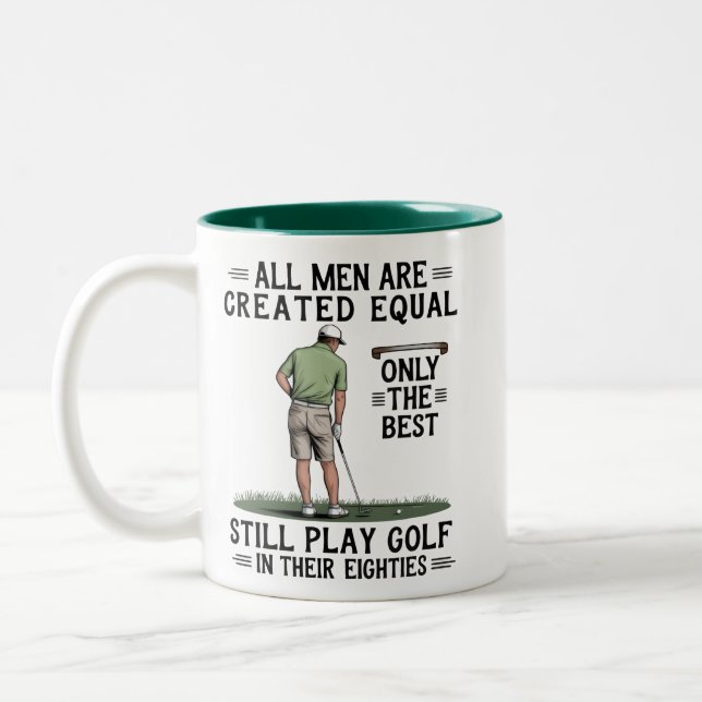 Tasse 2 Couleurs Best Men Play Golf Eighties Funny Golfer Golfing  (Gauche)