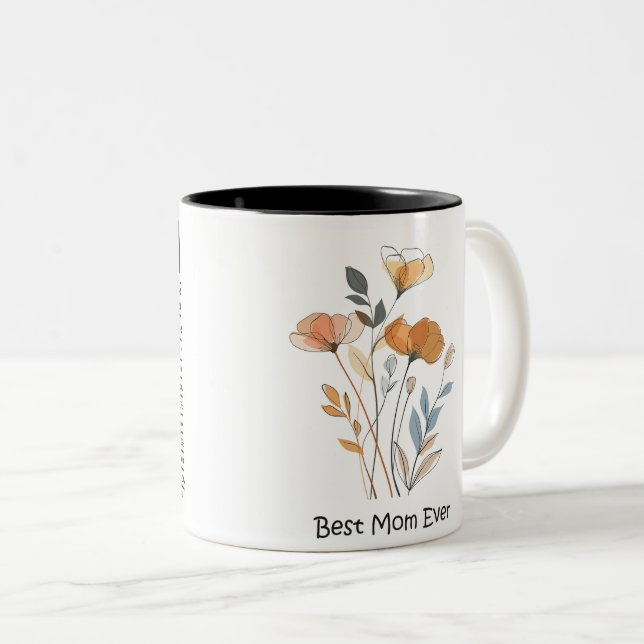 Tasse 2 Couleurs Best Mom Ever Mother's Day (Devant droit)