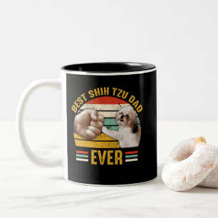 Tasse 2 Couleurs Best Shih Tzu Dad Ever Retro Vintage Dog Lovers