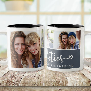 Tasse 2 Couleurs Besties Photo Collage Best Friends