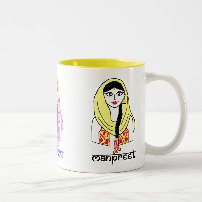 Tasse 2 Couleurs Bhangragirl (Droit)
