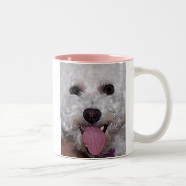 Tasse 2 Couleurs Bichon font face (Droit)