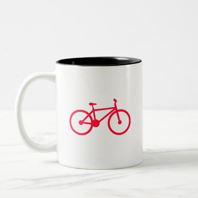 Tasse 2 Couleurs Bicyclette rouge écarlate (Gauche)