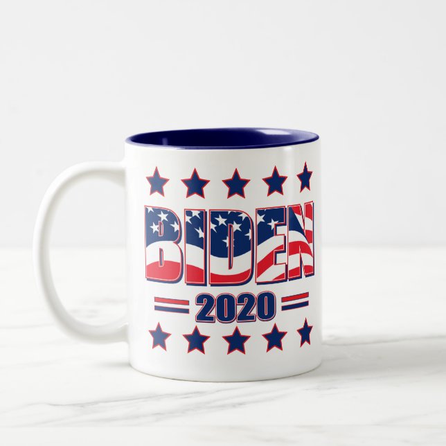 Tasse 2 Couleurs BIDEN-2020-Joe Biden pour le président (Gauche)