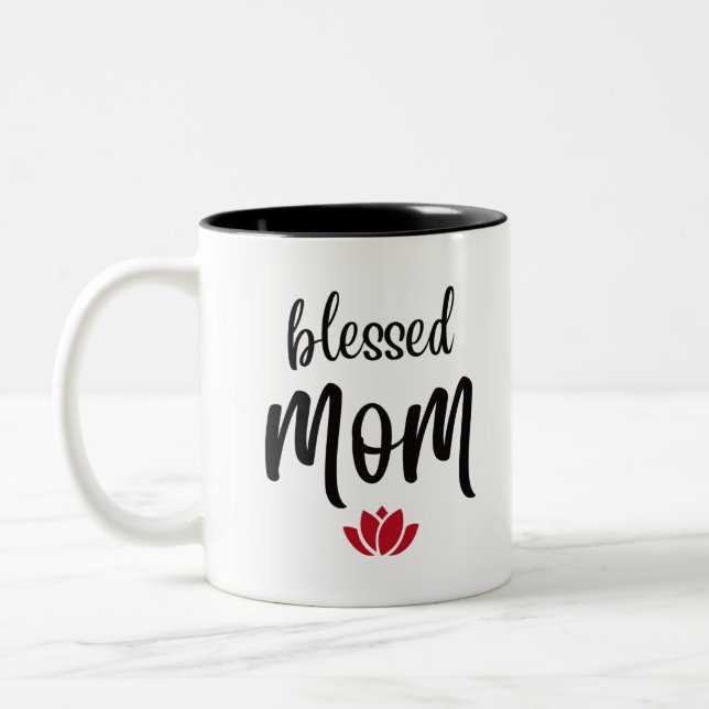 Tasse 2 Couleurs Bienheureuse maman (Gauche)