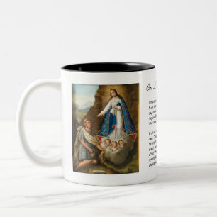 Tasse 2 Couleurs Bienheureuse Vierge Marie Fleurs Prière Ocotlan