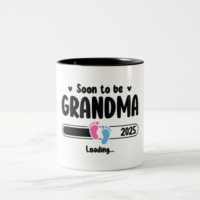 Tasse 2 Couleurs Bientôt Être Grand-Mère 2025 (Centre)