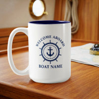 Bienvenue à bord Nom du bateau Cordage d'ancre Bar