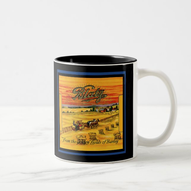 Tasse 2 Couleurs Bière vintage Blatz (Droit)