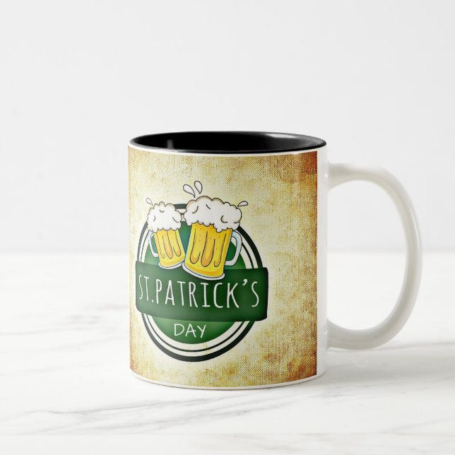 Tasse 2 Couleurs Bières de la Saint-Patrick (Droit)