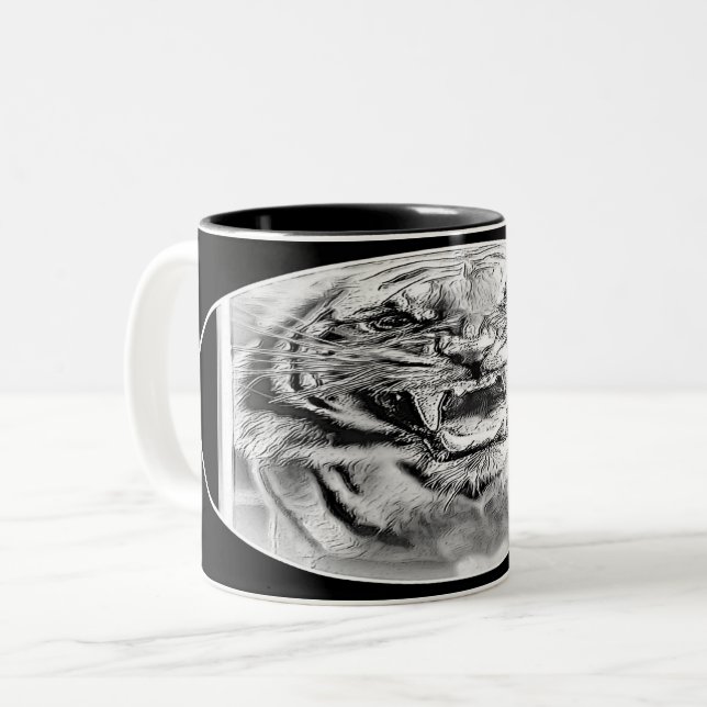 Tasse 2 Couleurs Big Cat Models : Mad Tigers 01-04 (Devant gauche)