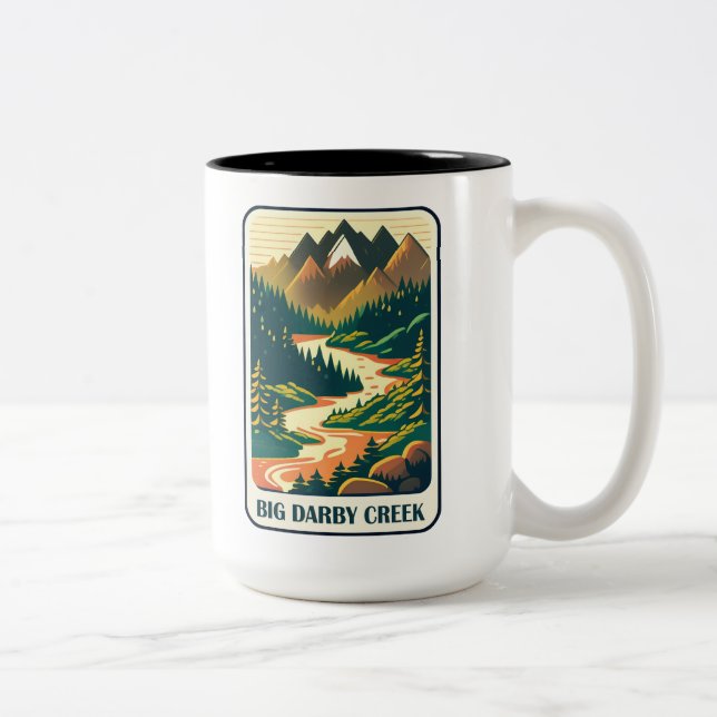 Tasse 2 Couleurs Big Darby Creek Ohio Couleurs (Droit)