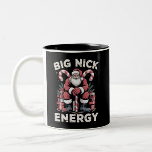 Tasse 2 Couleurs Big Nick Énergie Drôle Père Noël Noël