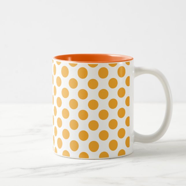 Tasse 2 Couleurs Big Orange Dots (Droit)