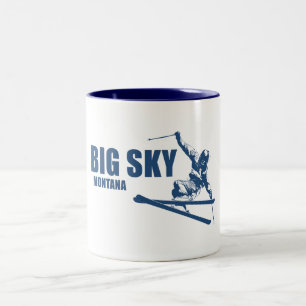 Tasse 2 Couleurs Big Sky Resort Montana Skier