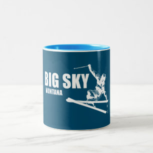 Tasse 2 Couleurs Big Sky Resort Montana Skier