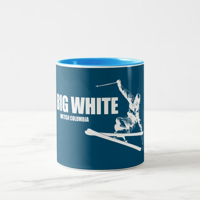 Tasse 2 Couleurs Big White Skier Colombie-Britannique (Centre)