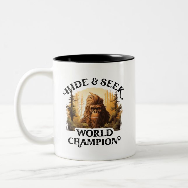 Tasse 2 Couleurs Bigfoot - Cacher et Rechercher Champion du Monde (Gauche)