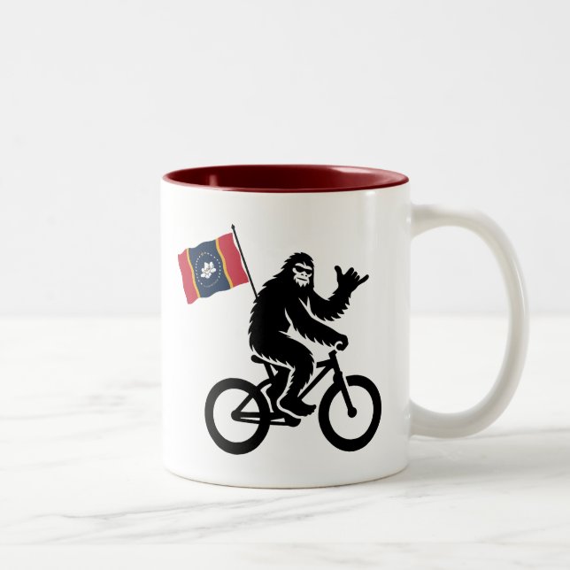 Tasse 2 Couleurs Bigfoot Cycling Mississippi Flag (Droit)
