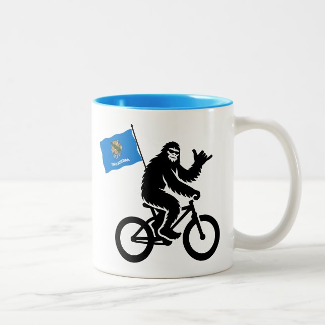 Tasse 2 Couleurs Bigfoot Cyclisme Drapeau de l'Oklahoma (Droit)