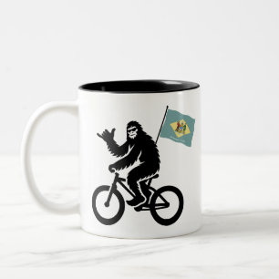 Tasse 2 Couleurs Bigfoot Cyclisme Drapeau du Delaware